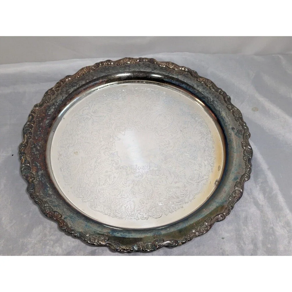 Silverplate Oneida Royal Provincial Relish Dish With Glass Liner 12 1/2
